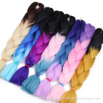 Aisi Hair 100%Heat Resistant Fiber Soft Silky Afro Kinky Twist Jumbo Braids Hair Extensions for Black Women